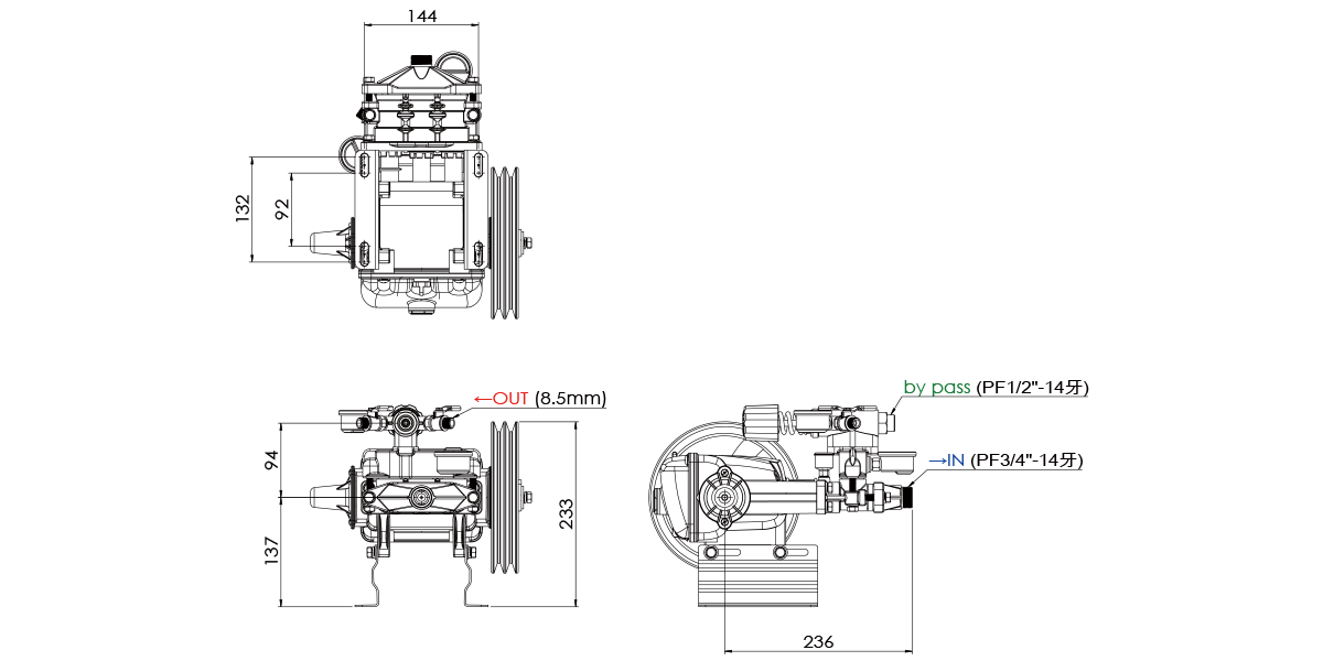 TS-25AP Dimentions