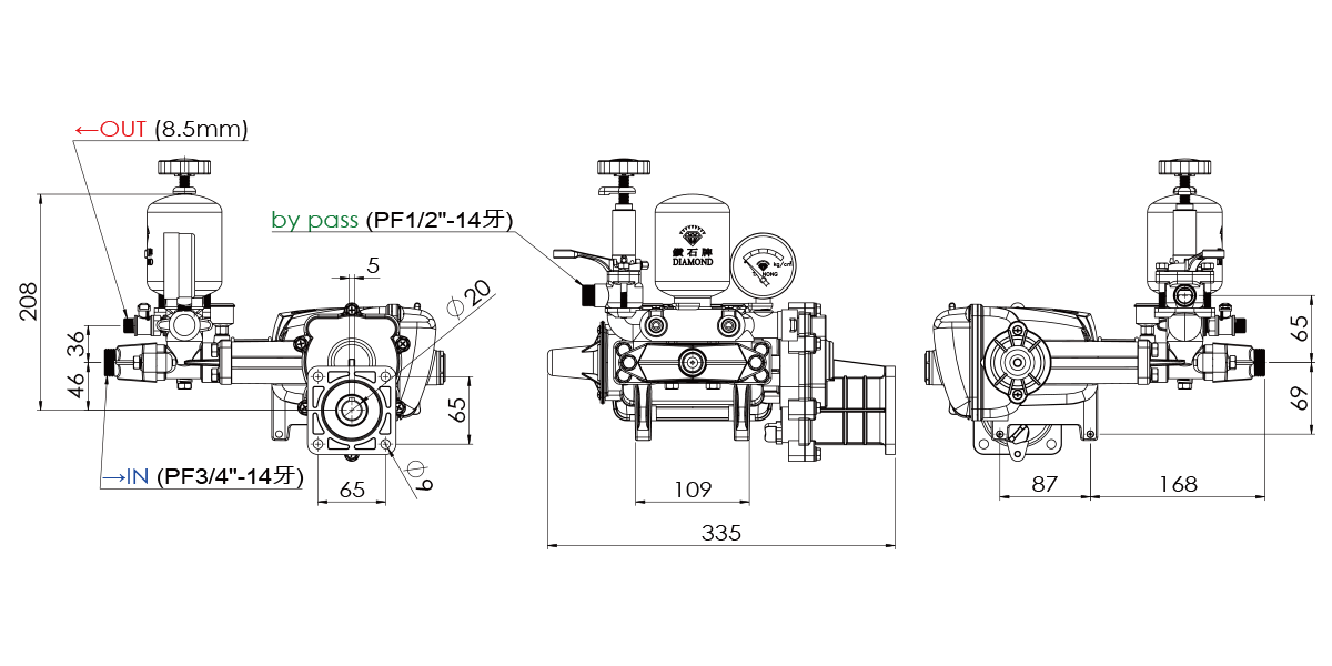 TS-22DD STD Dimentions