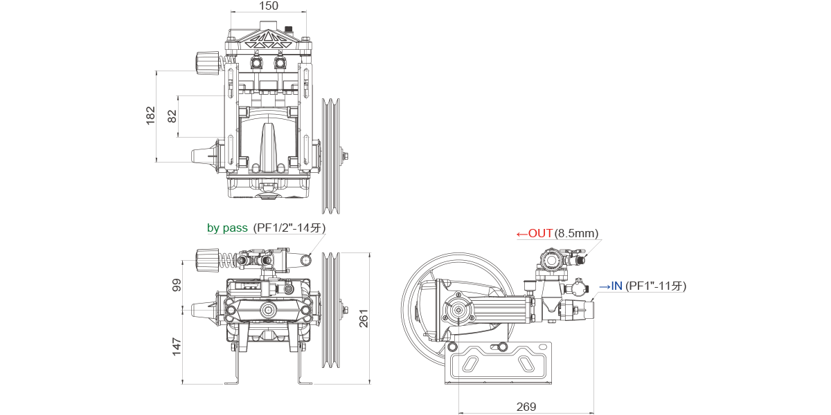 TS-25AP Dimentions TS-28AP Dimentions