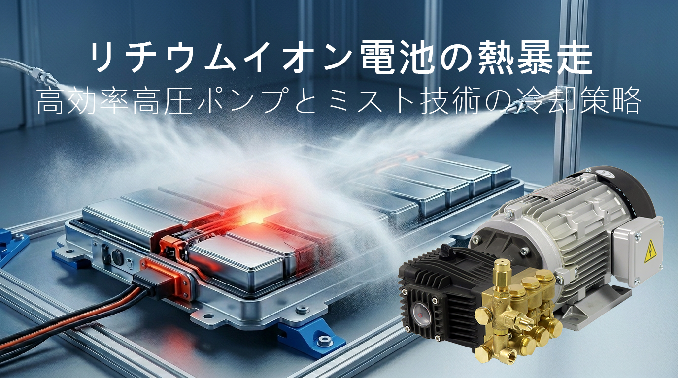 リチウムイオン電池の熱暴走：高効率高圧ポンプとミスト技術の冷却策略